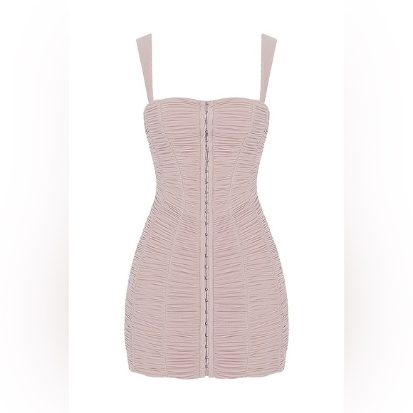 House of CB CATE CRYSTAL RUCHED MESH MINI DRESS. size Medium, $195 - Picture 12 of 16